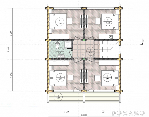ГРИНВУД 150 / План мансардного этажа