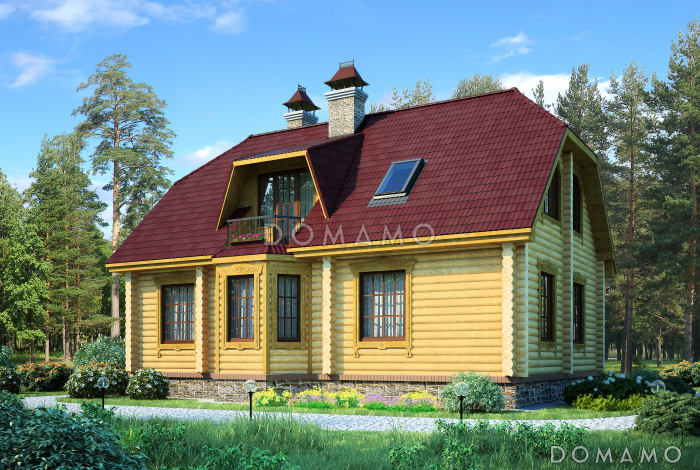 Проект традиционного усадебного дома из бревен