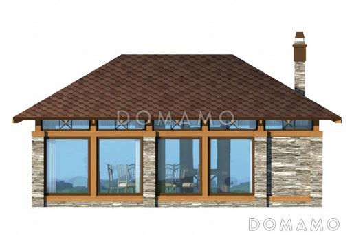 Проект беседки с камином / Фасад 3