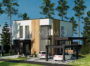 Проект двухэтажного дома из керамоблока с кабинетом и 4 спальнями