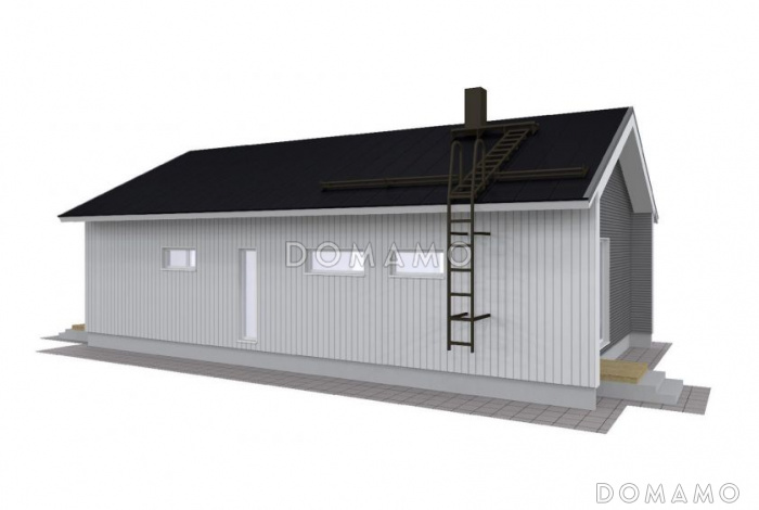 Проект каркасного небольшого дома с сауной