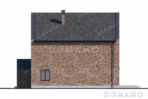 Проект двухэтажного дома с террасой / Фасад 3