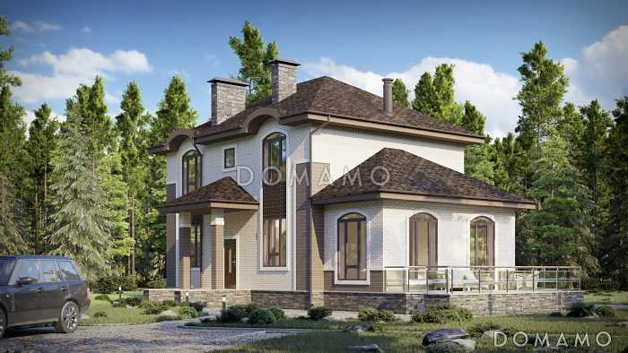 Проект загородного дома с бильярдной, парной, спортзалом, каминной зоной