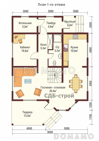 ДБР20 / План 1 этажа