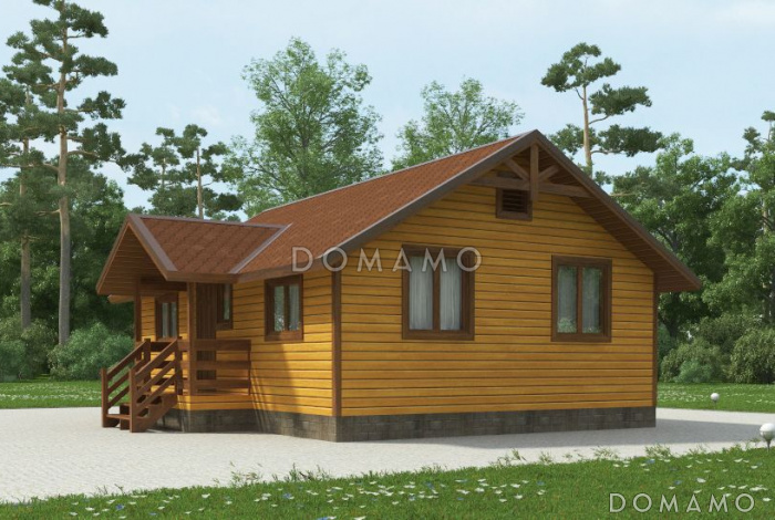 Проект одноэтажного компактного дома