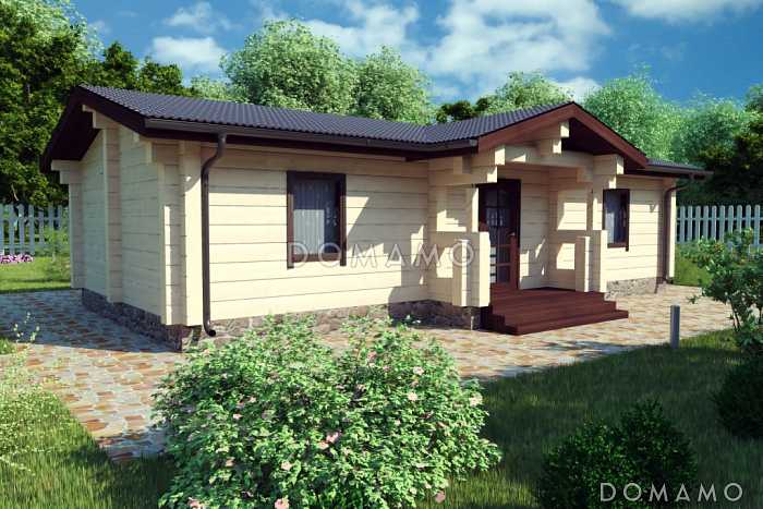 Проект небольшого дачного дома с одной просторной спальней