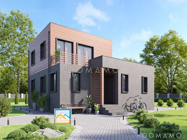 Каркасный дом "Куб"