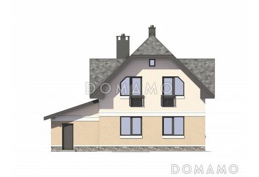 Проект дома из газобетона до 200 кв.м / Фасад 3