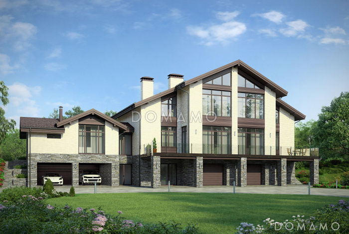 Проект кирпичного дома для нескольких поколений семьи