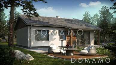 Проект одноэтажного дома из газобетона с 3 спальнями и светлой гостиной