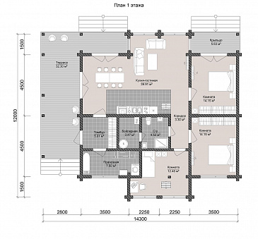 ТУРИН 150 / План 1 этажа