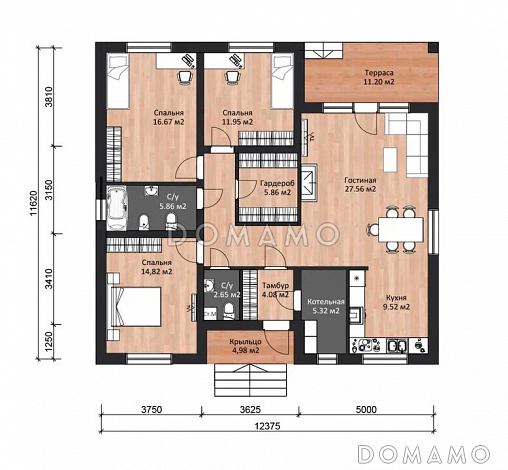 ФРАНТО 130 / План 1 этажа