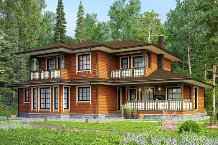 Проект большого двухэтажного дома, с красивым внешним видом