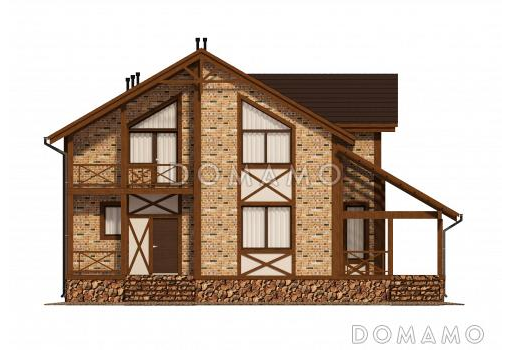 Проект просторного коттеджа в стиле шале / Фасад 1