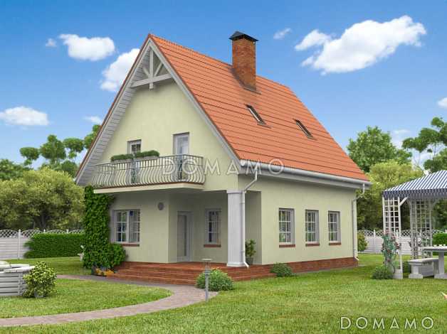 Проект современного дома c французскими балконами