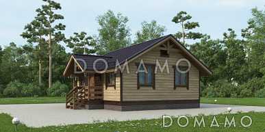 Проект одноэтажного небольшого дома из клееного бруса