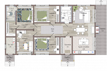 Аквамарин 152 / План 1 этажа