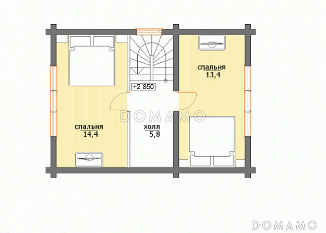 Дом «Популярный» / План мансардного этажа