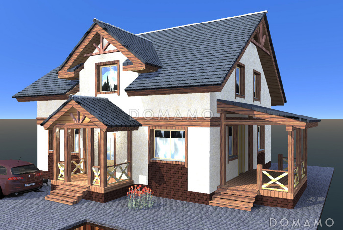 Проект коттеджа с квадратным планом