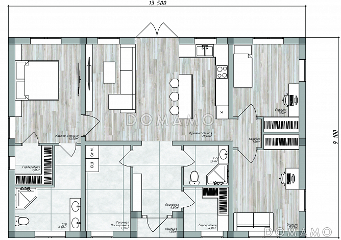 ОД-122 / План 1 этажа