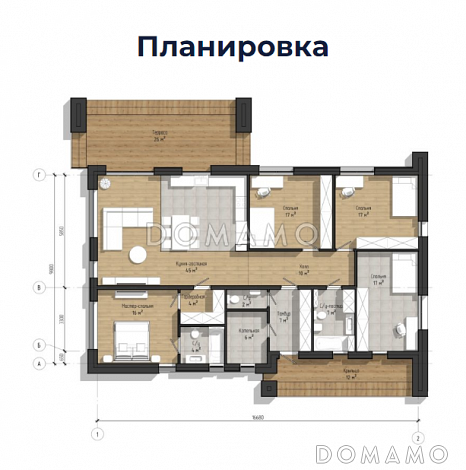 Мульти-Дом 14 П  / План 1 этажа