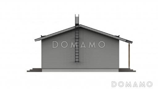 Проект одноэтажного каркасного дома с подсобным помещением / Фасад 4