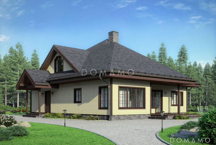 Проект теплого и уютного дома из кирпича