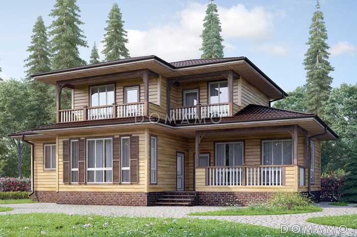 Проект каркасного дома с большими окнами