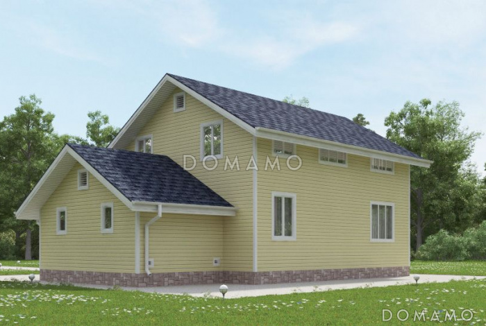 Проект каркасного дома с просторными комнатами