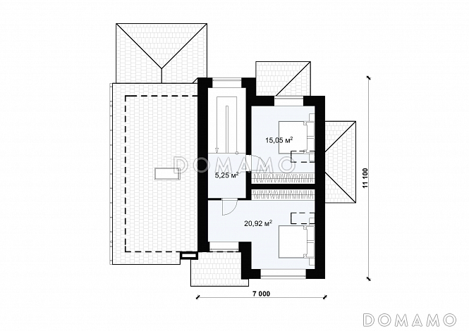 Проект трехэтажного дома в английском стиле S-187 / План 3 этажа