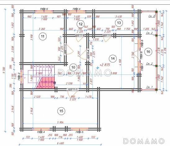 Усмань 152 / План 2 этажа