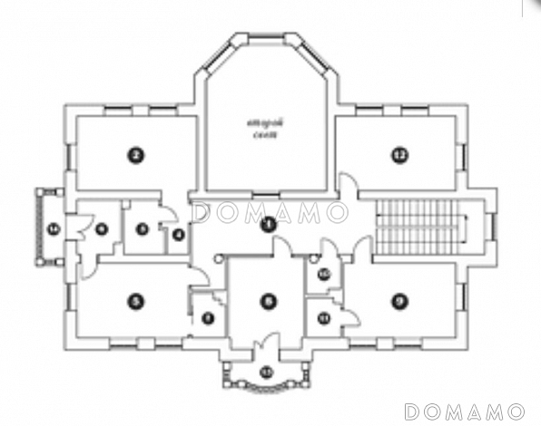 Проект дома в стиле барокко / План 2 этажа