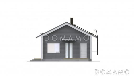 Проект каркасного небольшого дома с сауной / Фасад 3