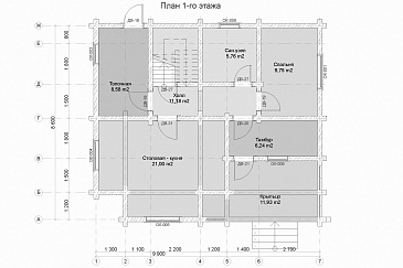 Проект дома с самой популярной планировкой / План 1 этажа
