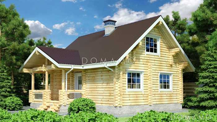 Проект небольшого дома, который очень хорошо подойдет для проживания небольшой семьи