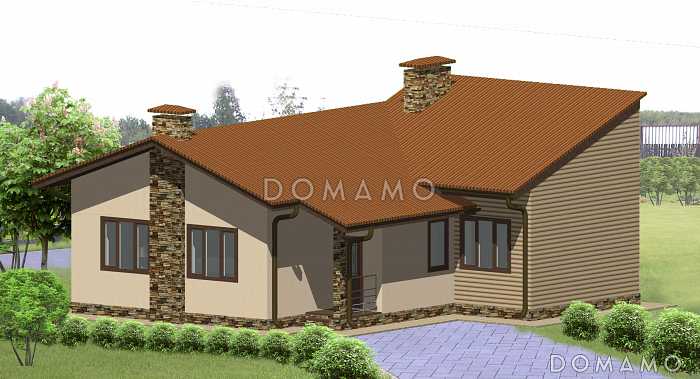 Проект одноэтажного компактного дома