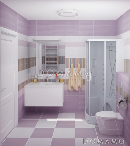 Проект одноэтажного каркасного дома с одной спальней, сауной и крытой террасой