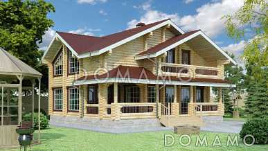 Проект дома из оцилиндрованного бревна до 200 кв.м