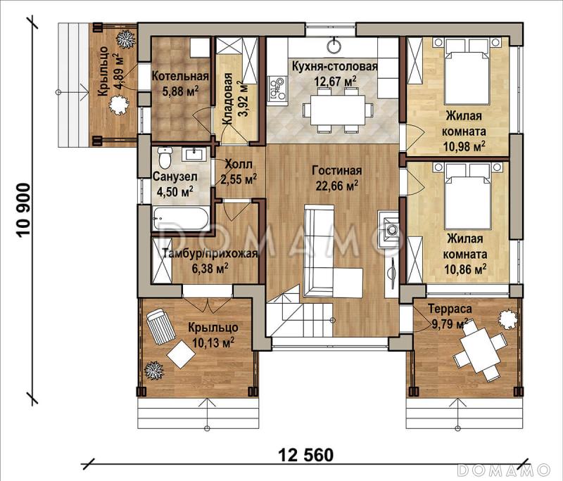 PAVLOVO HOUSE 216 / План 1 этажа