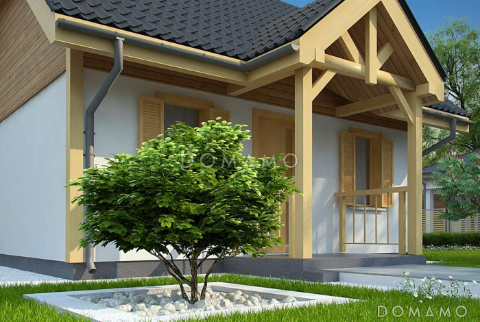 Проект небольшого уютного одноэтажного гостевого дома из газобетона 