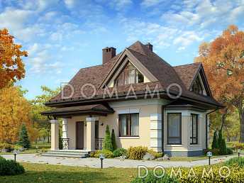 Проект дома из газобетона с эркером