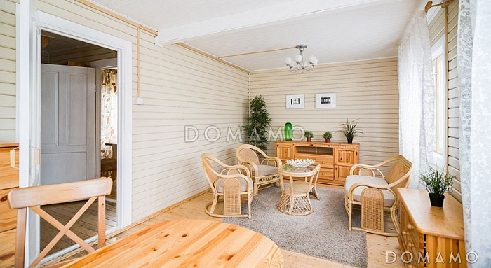 Проект небольшого дома из клееного бруса с мансардной кровлей