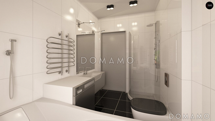 Проект классического одноэтажного дома из кирпича с тремя спальнями, светлой гостиной и гаражом