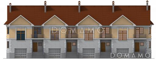 Проект таунхауса на четыре семьи / Фасад 1