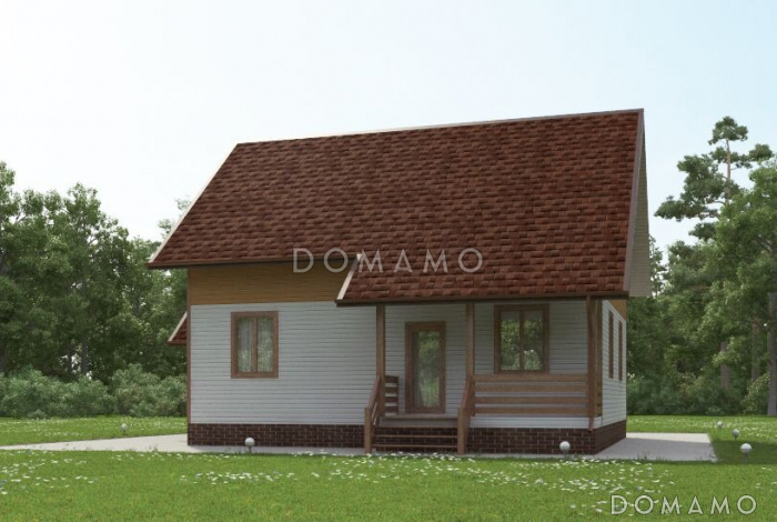 Проект каркасного дома 10х10 с топочной