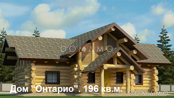 из рубленного бревна кедра "Онтарио"