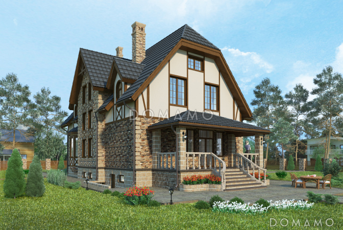 Проект особняка в стиле Тюдор