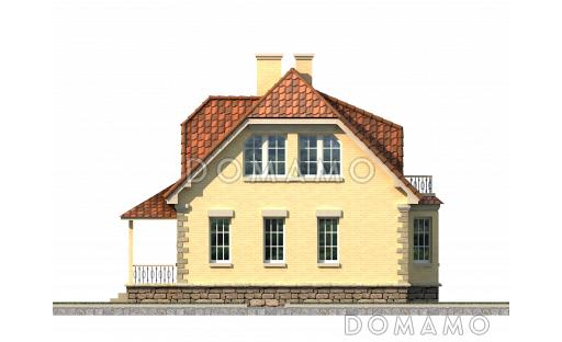 Проект дома в европейском стиле с подвалом / Фасад 4