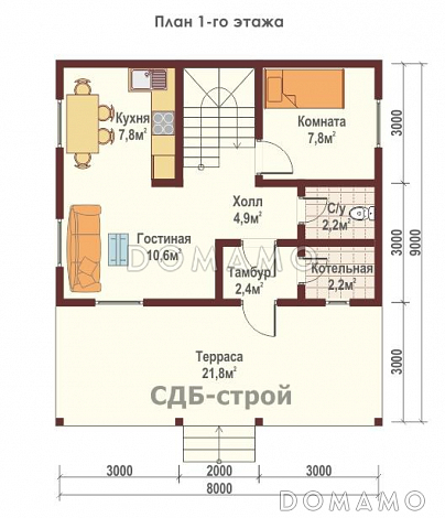 ДБР21 / План 1 этажа