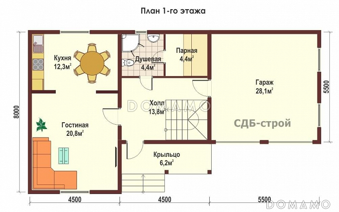 ДБР12 / План 1 этажа